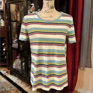 Natural Reflections Striped Pocket T-Shirt